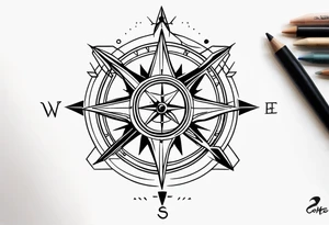 Arrow Crab Compass tattoo idea
