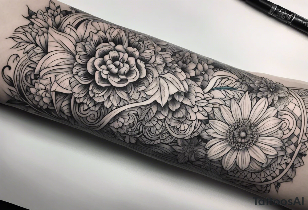 Horizontal long thin inner arm tattoo tattoo idea
