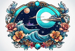 Neptune planet tattoo idea