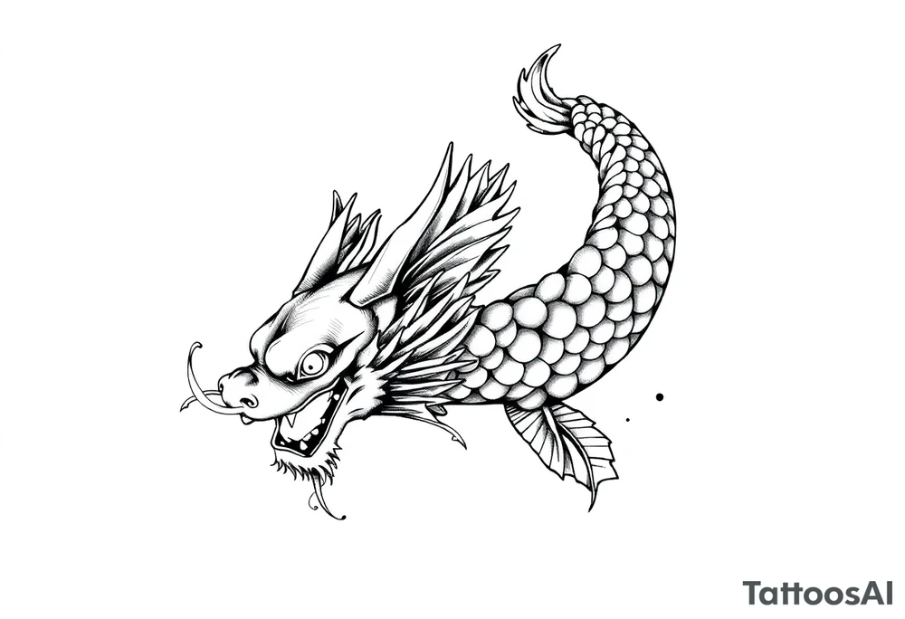 Koi dragon tattoo idea