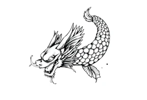 Koi dragon tattoo idea