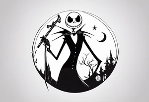 Jack Skellington with 07/06/2023 tattoo idea