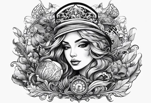 underwater treasure tattoo idea