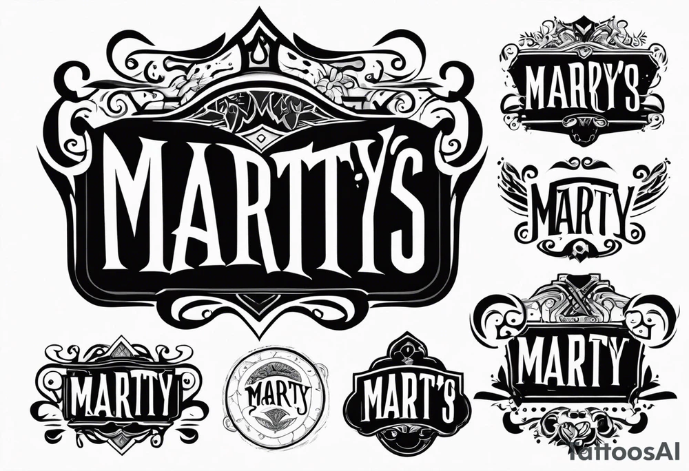 Tattoo logo saying«marty S» tattoo idea