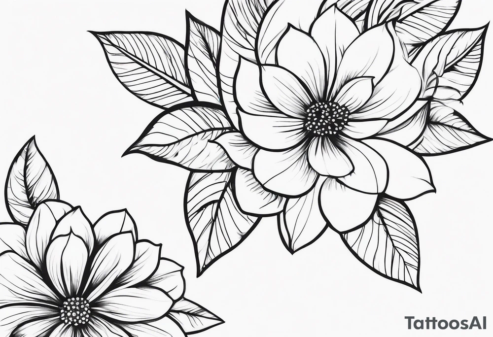 floral leg sleeve tattoo idea