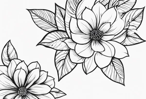floral leg sleeve tattoo idea