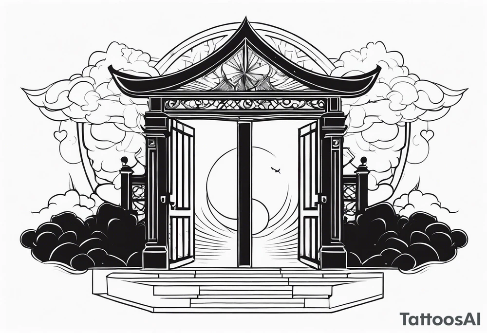 heaven gate vector tattoo idea