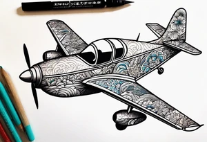 Travel themed, tiny jet plane tattoo idea