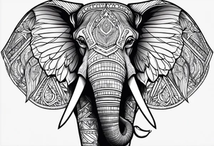 winged elephant tattoo idea