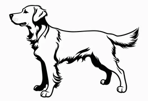 a golden retriever in plain white karate gis tattoo idea