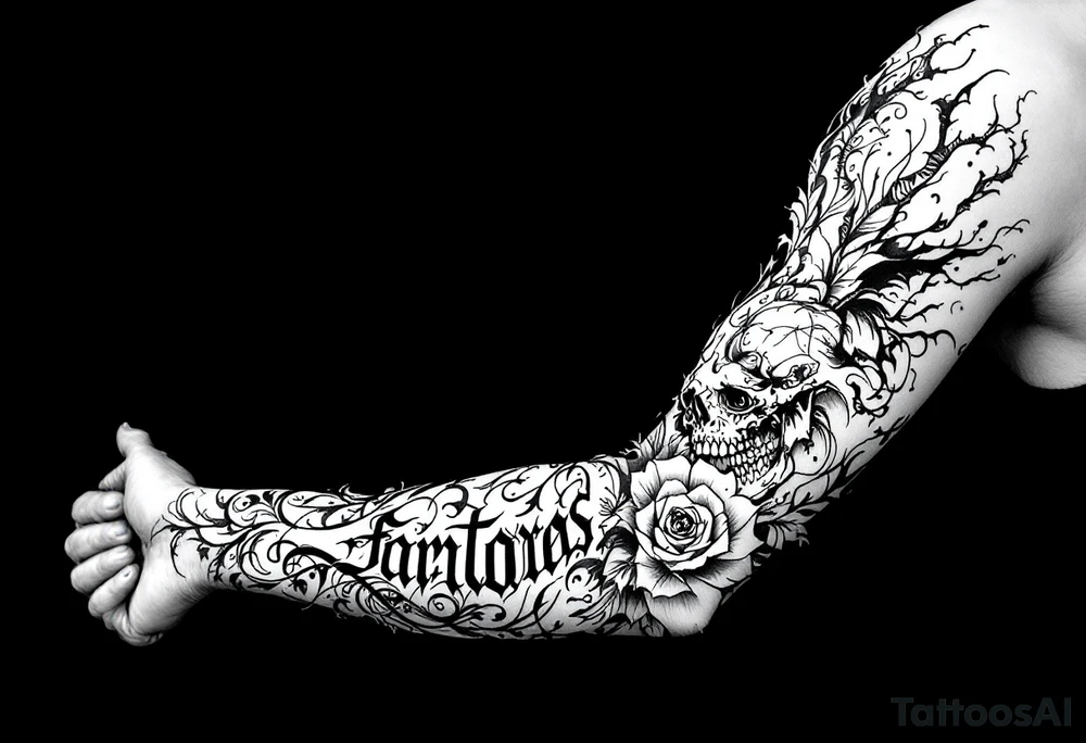 gothic lettering tattoo idea