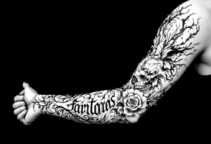 gothic lettering tattoo idea
