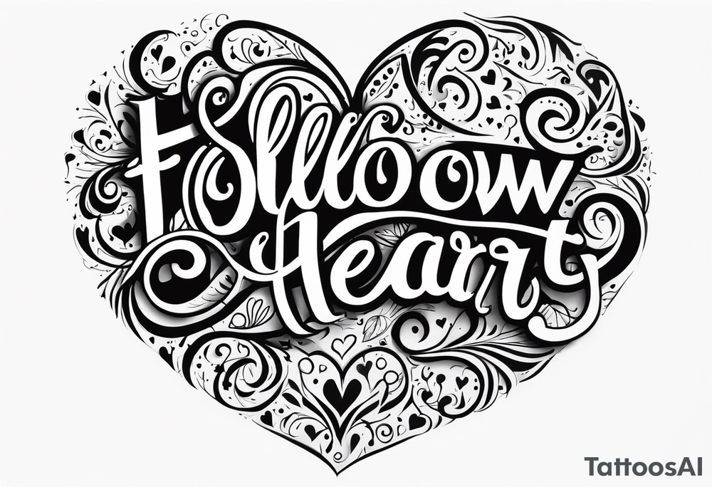 Follow  your heart tattoo idea