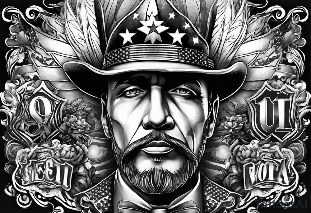 Patriotic, life, love, respect, dignity tattoo idea