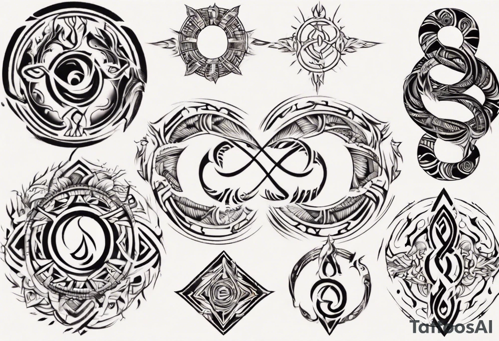 infinite symbol sexy drawing unisex fire tattoo idea