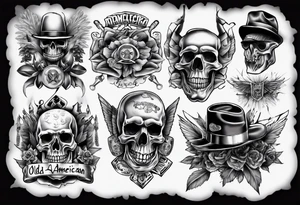 old american gangsta tattoo idea