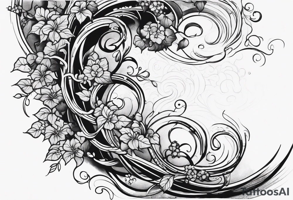 Vines crawling up the arm. tattoo idea