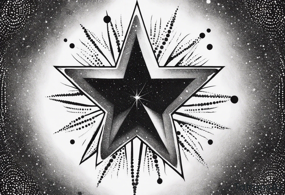 cosmic y2k star tattoo idea