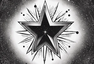 cosmic y2k star tattoo idea