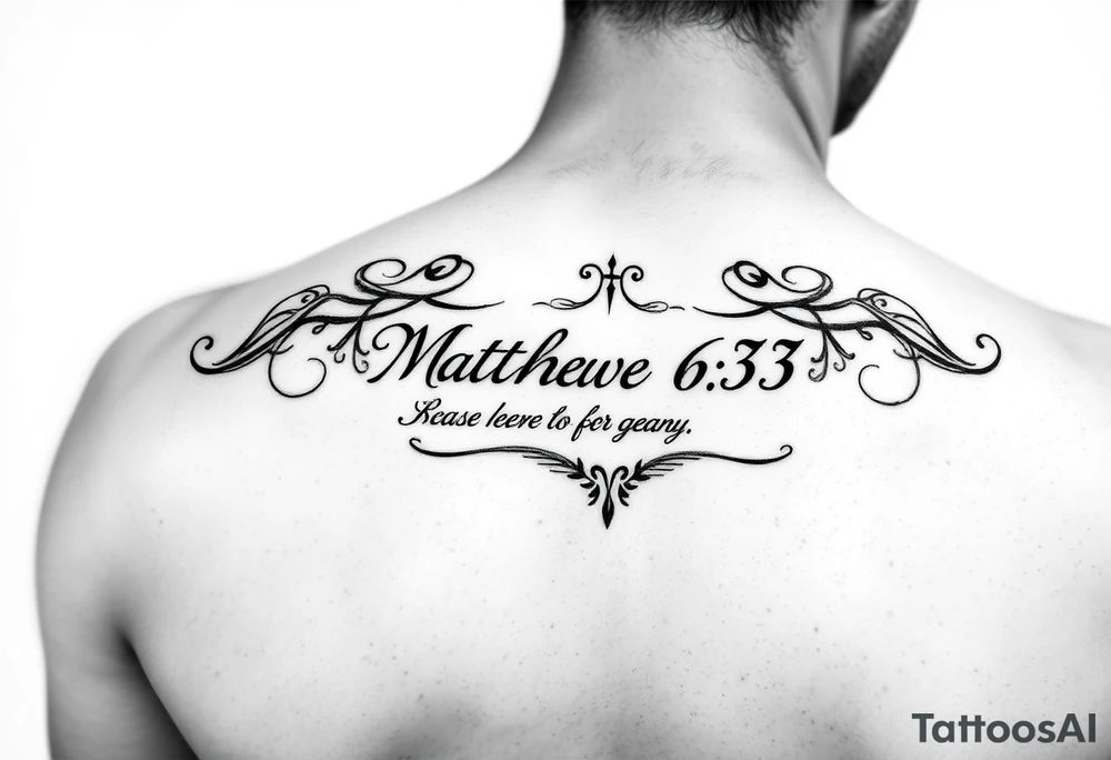 Matthew 6:33 tattoo idea