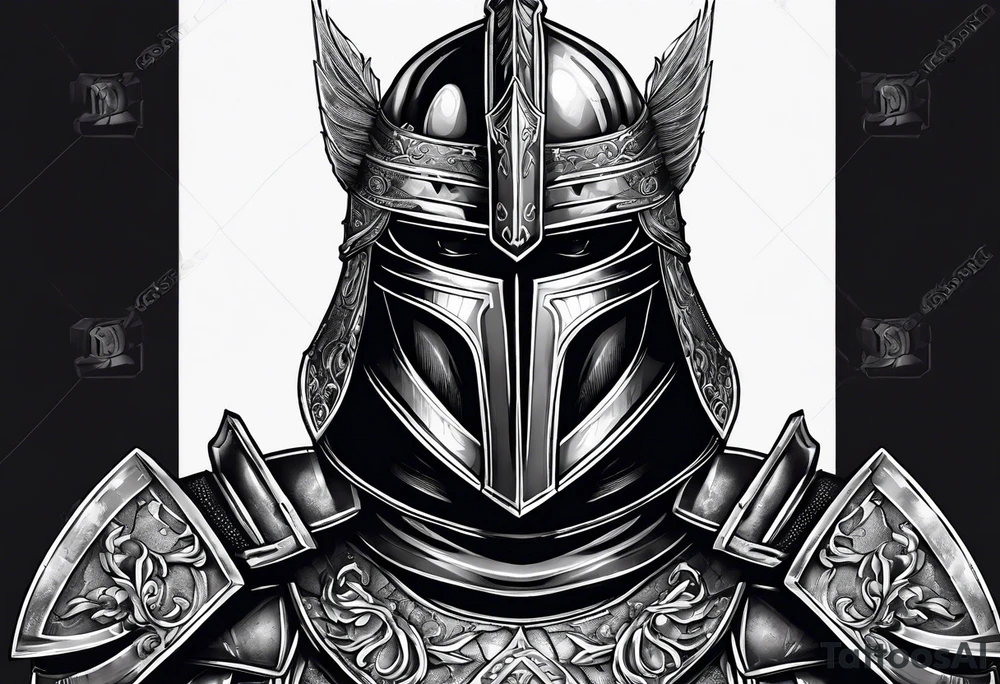 knight with heavy armor tattoo idea