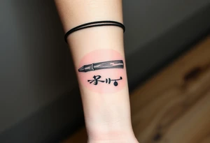 chinese chopsticks with ancient treatment about 5cm long , 1 cm wide
it goes into the anterior part of the left wrist tattoo idea