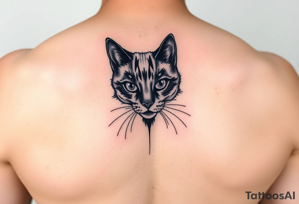 black cat tattoo idea