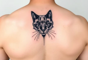 black cat tattoo idea
