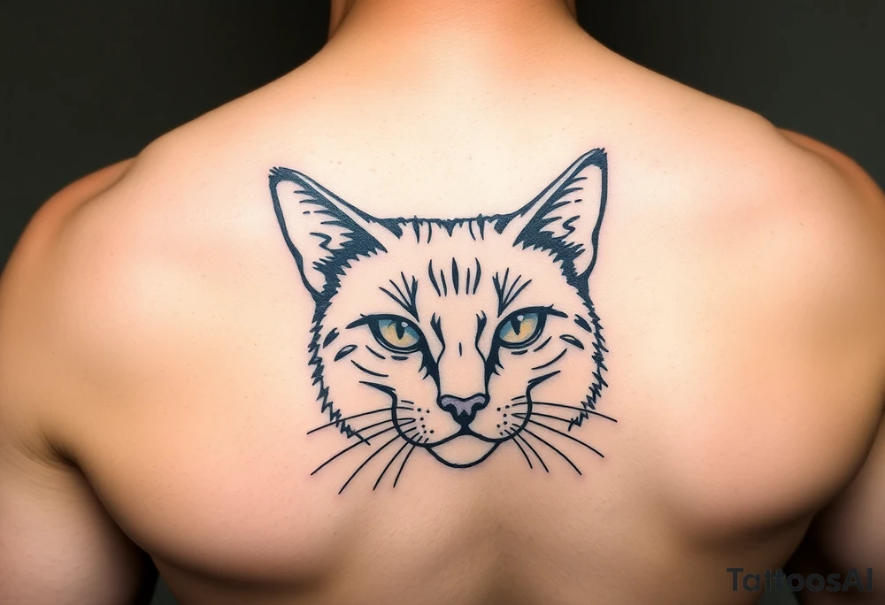 black cat tattoo idea