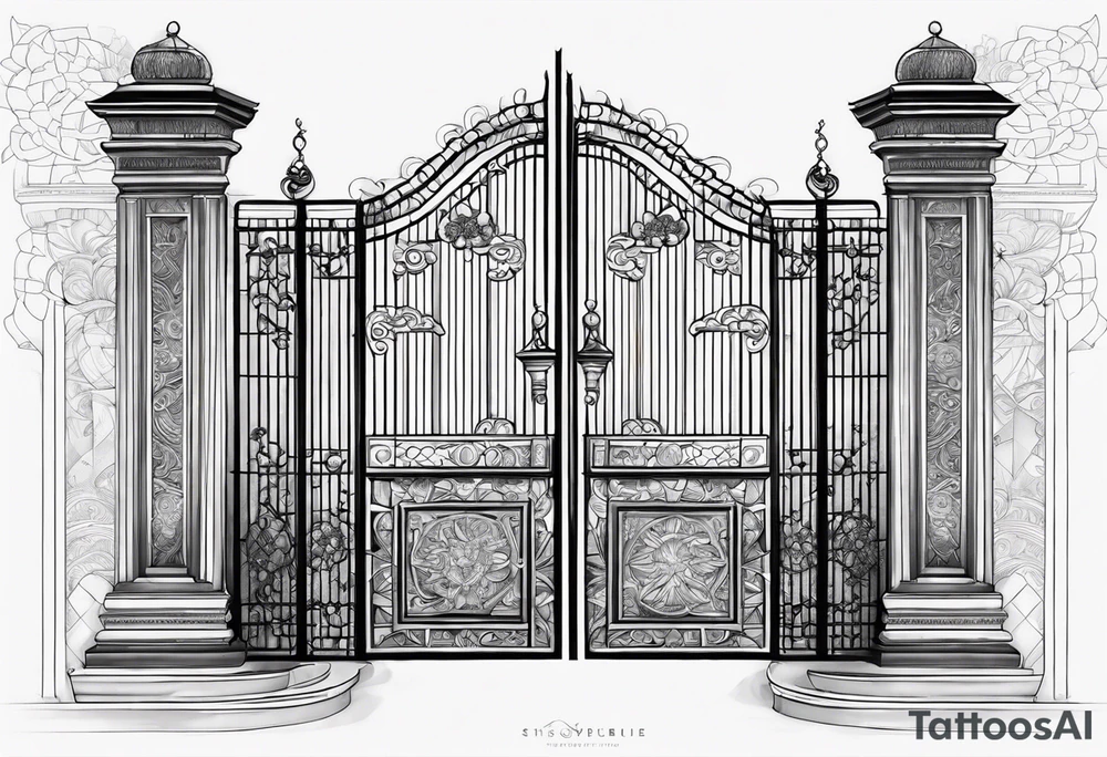 Gates of heaven, with the steps towards it tattoo idea