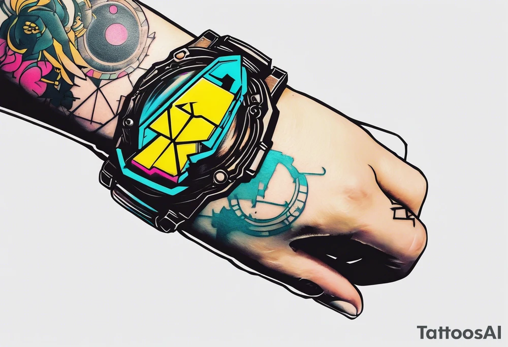 cyberpunk 2077, wrist tattoo, tattoo idea