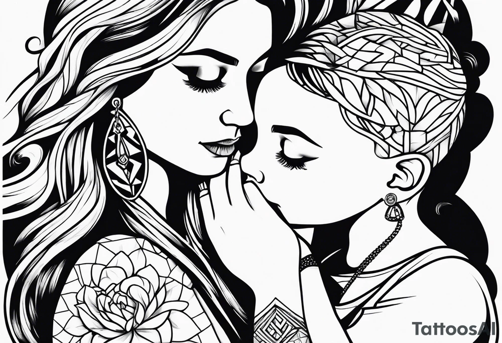A mothers love for her kids tattoo idea