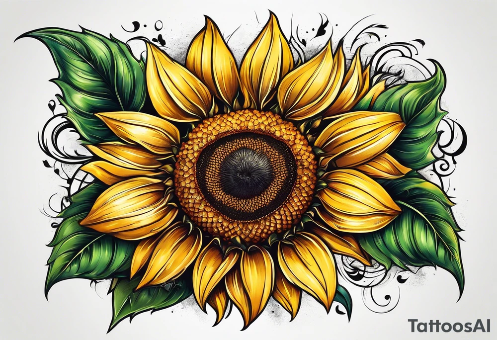 flower, sunflower, tattoo idea