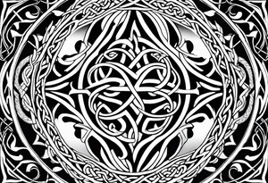 celtic knotwork with ailm tattoo idea