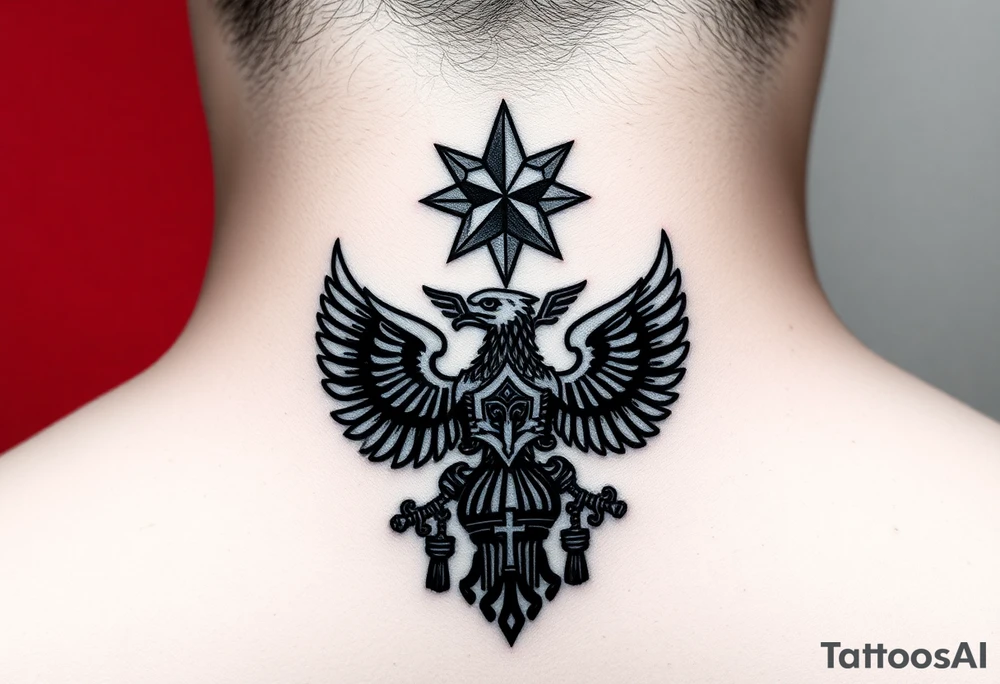 Top: Russian star 
Middle: russian double-headed eagle coat of arms
Bottom: Orthodox church dome with a cross tattoo idea