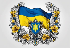 flag of Ukraine tattoo idea