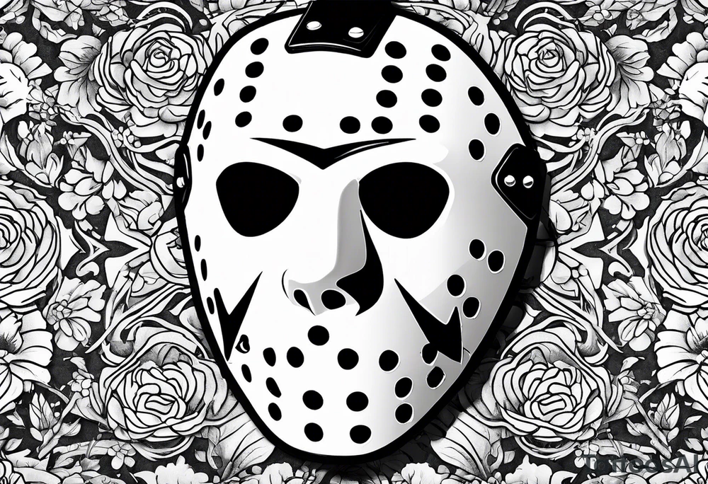 Friday the 13th Jason mask, horror, Japanese art tattoo idea