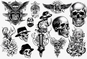 gangster tattoo for back tattoo idea