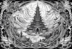 Valhalla mythological tattoo idea
