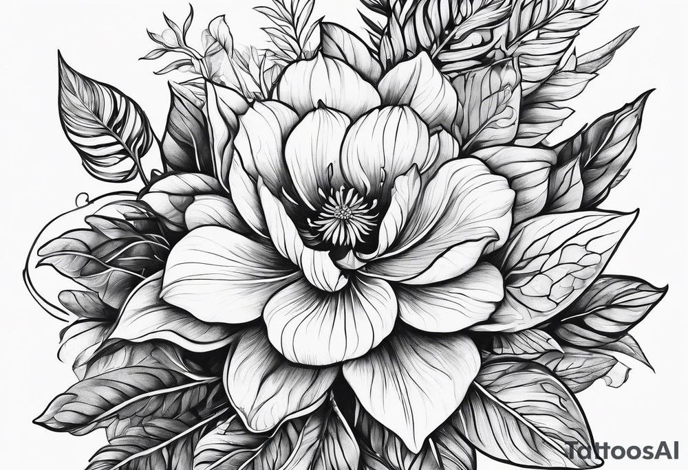 Plants tattoo idea