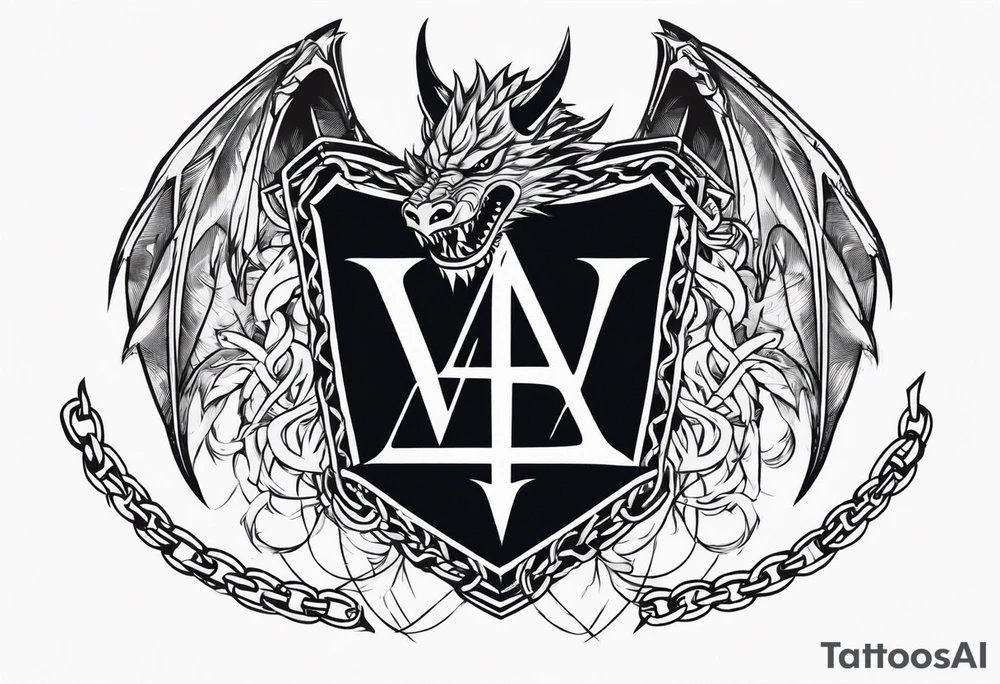 Valhalla sword shield dragon axe Valknut barbed wire chains tattoo idea Valhalla sword shield dragon axe Valknut barbed wire chains tattoo idea