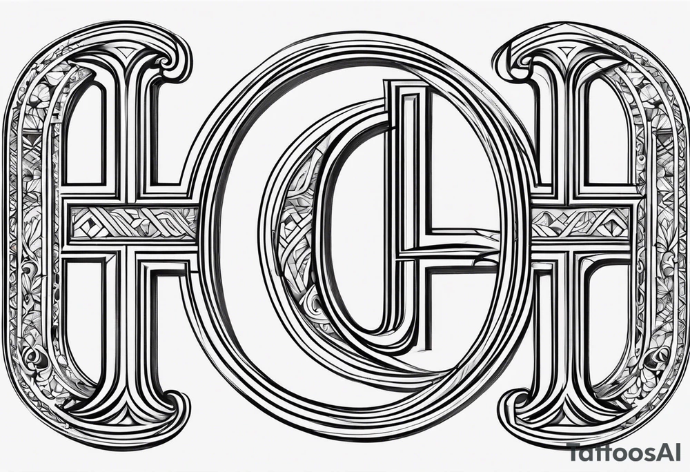 Honorata and Jacek marriage. Generate a tattoo from the letters H and J tattoo idea