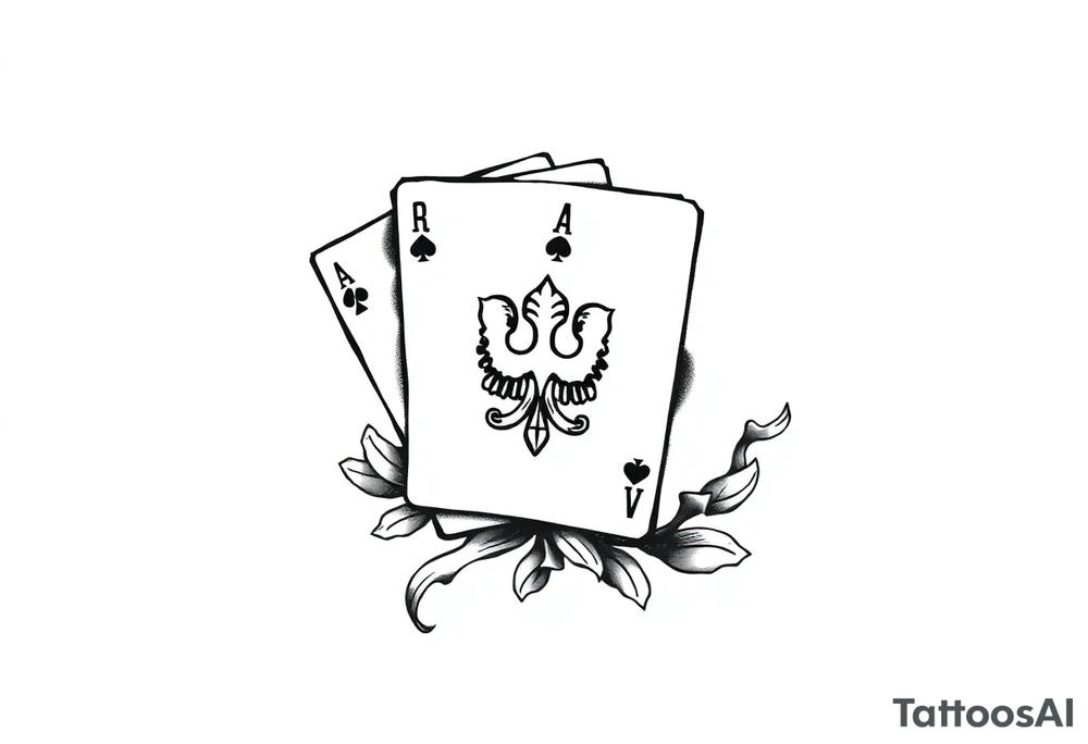 Poland symbol and poker cards Add casino money to it. tattoo idea