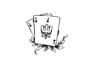 Poland symbol and poker cards Add casino money to it. tattoo idea