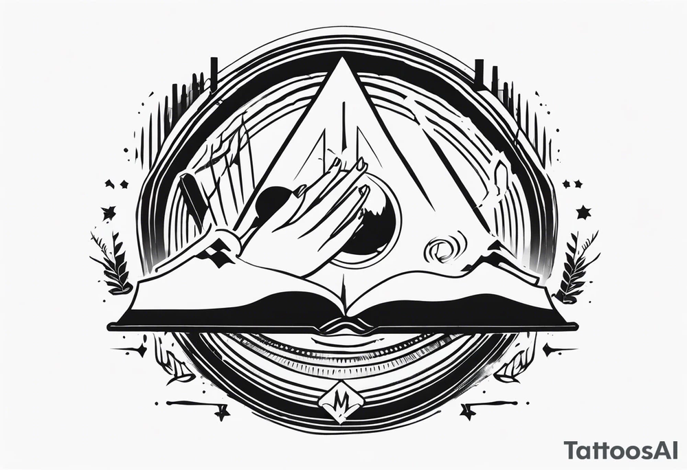 Rock music sign hands tattoo idea