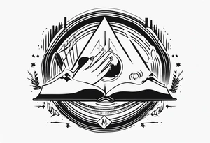 Rock music sign hands tattoo idea