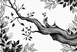 a reactangle and a branch coming out of it tattoo idea