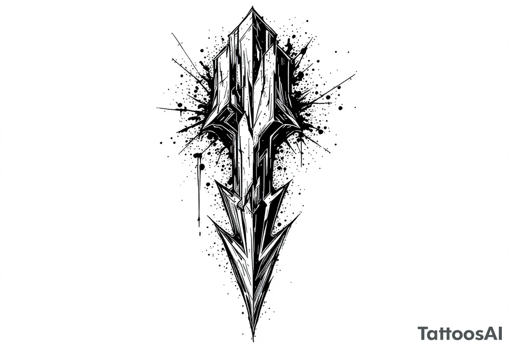 create an arrow that show down tattoo idea