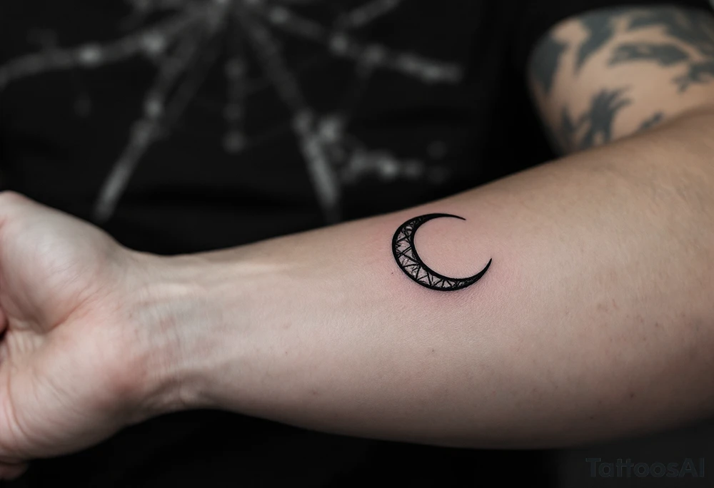 astrology moonsign aquarius in rough / mysterious aesthetic astrology inspired tattoo idea
