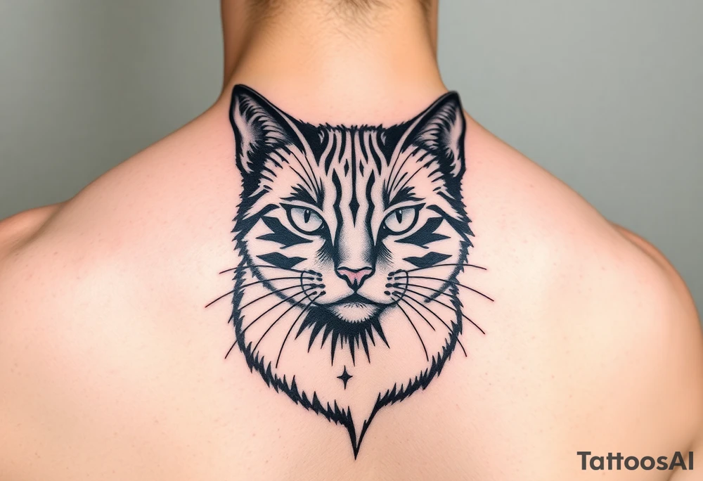 black cat tattoo idea